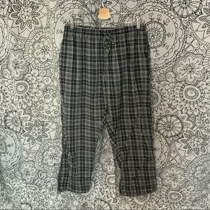 Cherokee Black & White Flannel Men Large Pj Pants